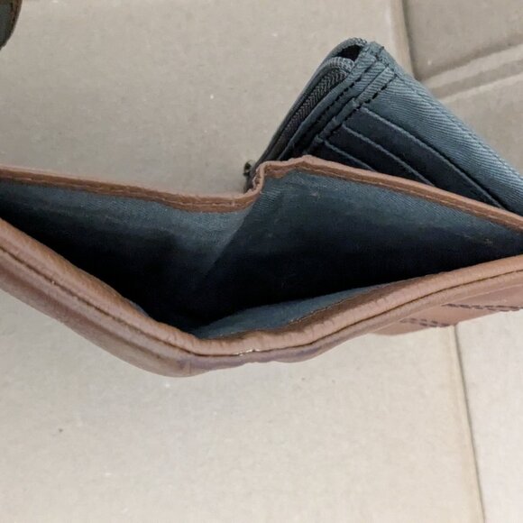 Fossil Brown Leather Wallet Long Live Vintage . - Picture 12 of 14